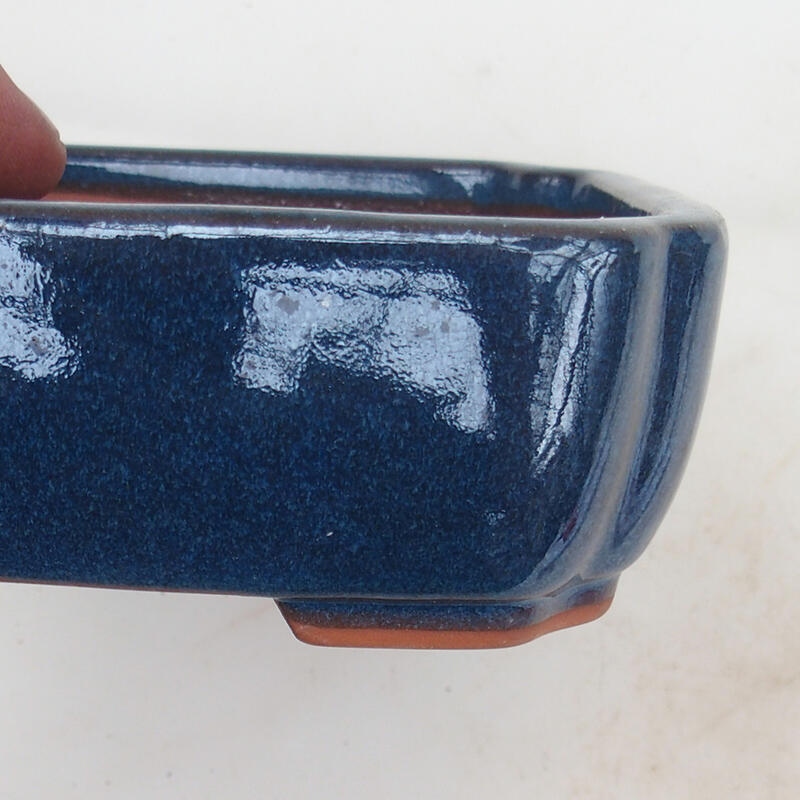 Bonsai bowl 15 x 13 x 5 cm, color blue