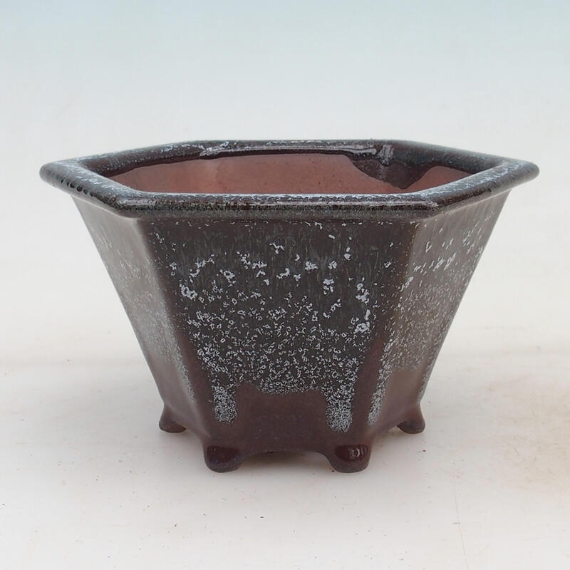 Bonsai bowl 15 x 14 x 9 cm, color brown