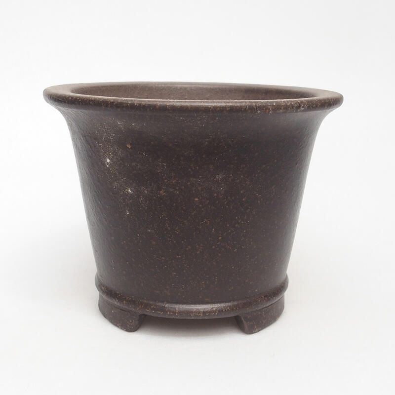 Bonsai bowl 15 x 15 x 11 cm, color brownish black