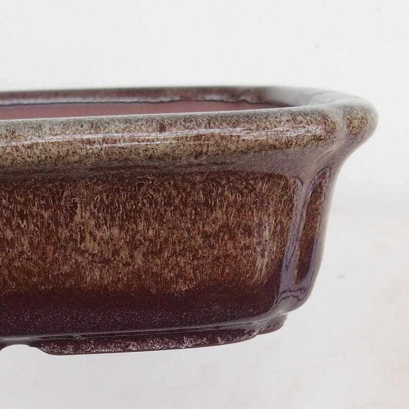 Bonsai bowl 15 x 15 x 4.5 x cm, color burgundy