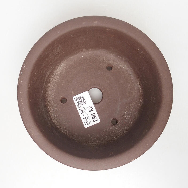 Bonsai bowl 15 x 15 x 7 cm, color brown