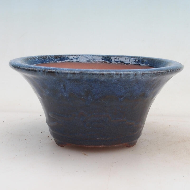 Bonsai bowl 15 x 15 x 7 cm, color blue