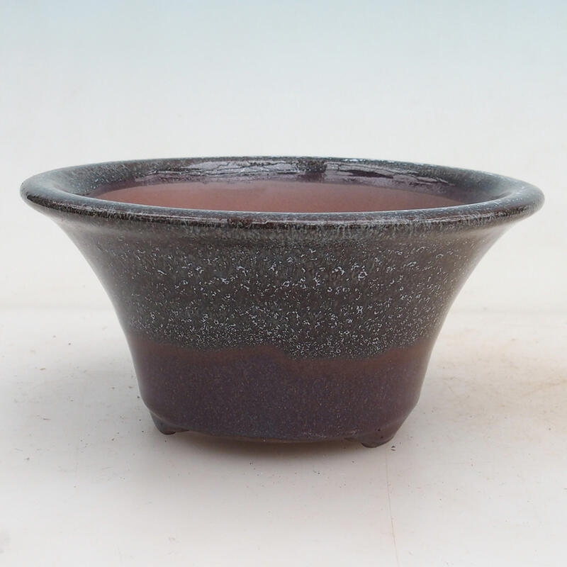 Bonsai bowl 15 x 15 x 7 cm, color burgundy