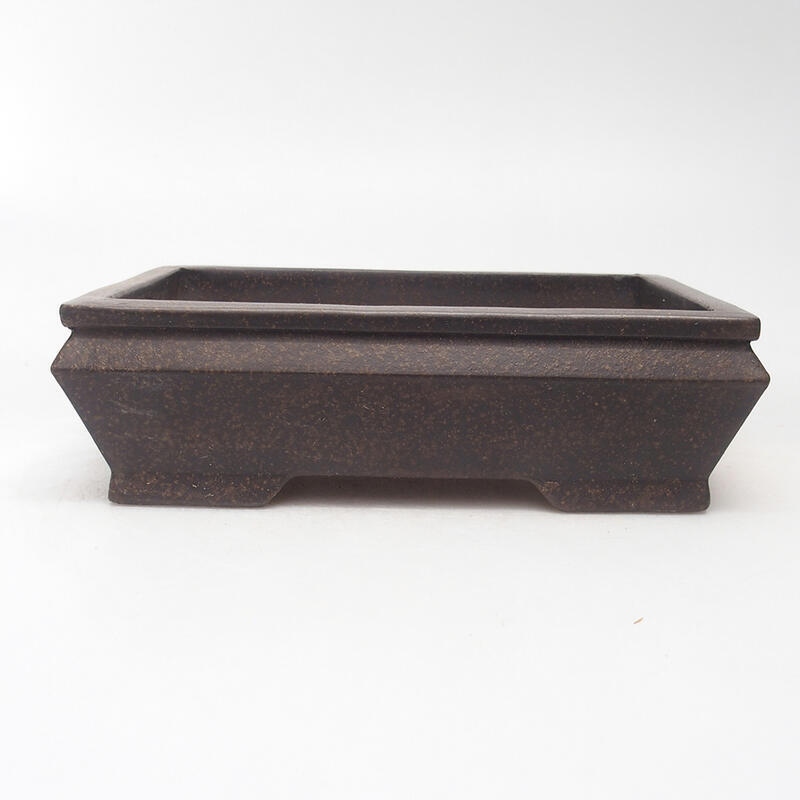 Bonsai bowl 16.5 x 11.5 x 5 cm, color brown ocher