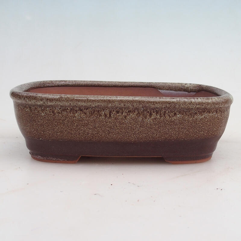 Bonsai bowl 16.5 x 12 x 5 cm, color brown