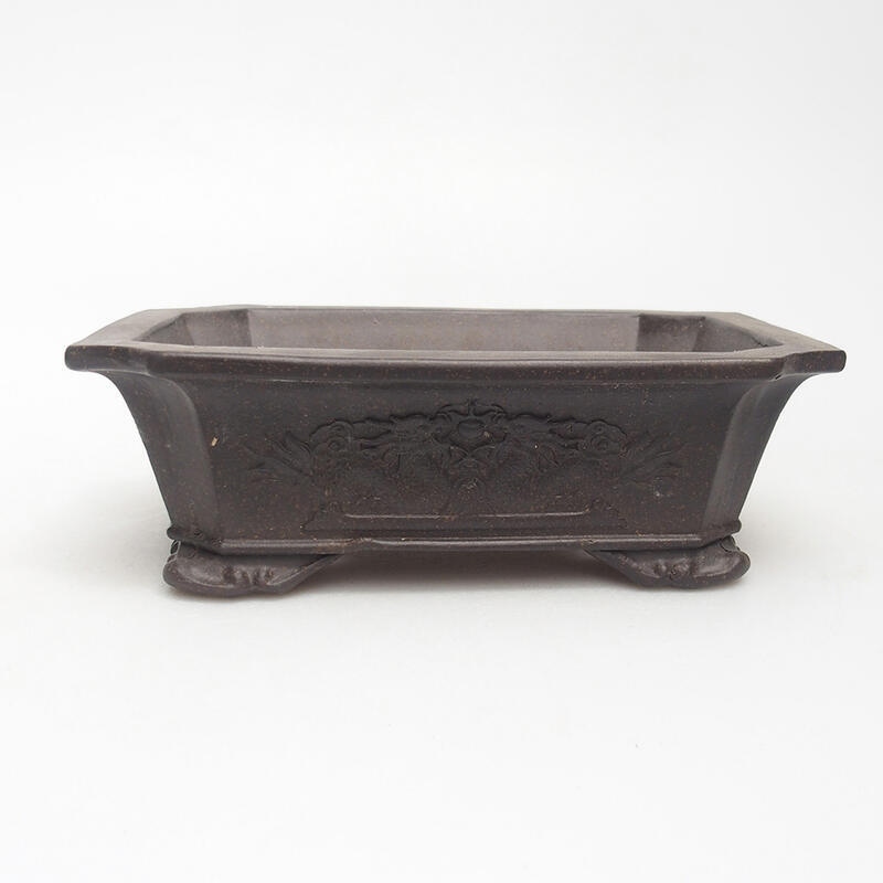 Bonsai bowl 16 x 12 x 5 cm, color brown ocher