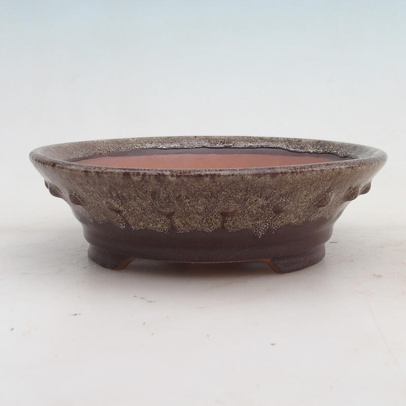 Bonsai bowl 16 x 16 x 4.5 cm, color brown