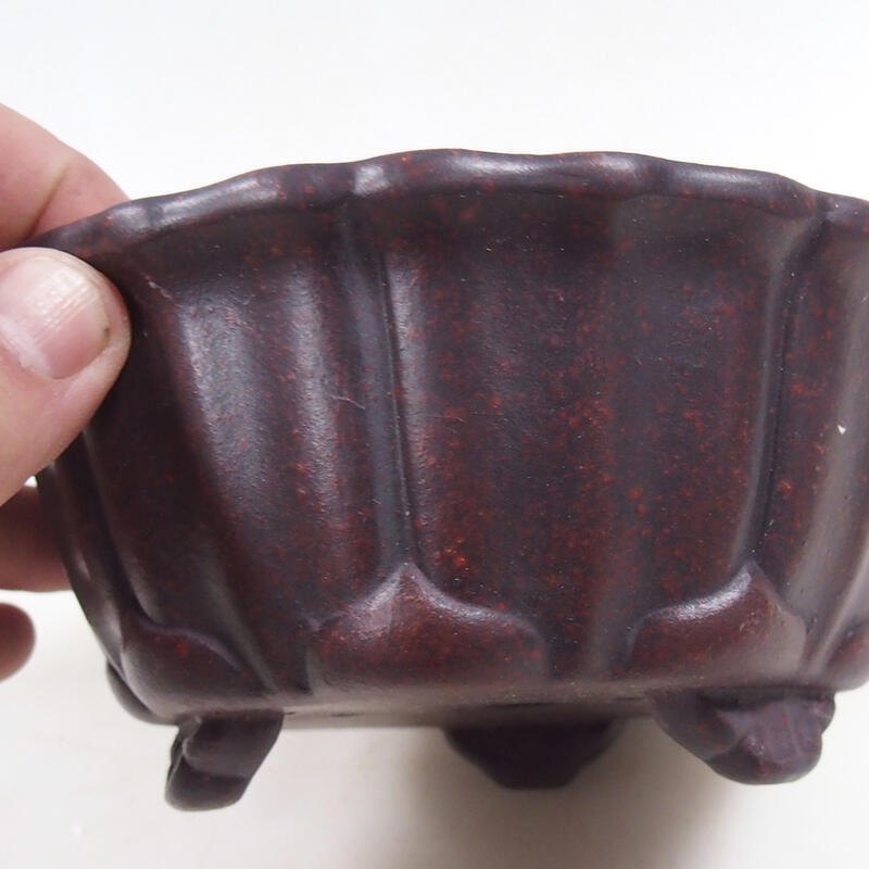 Bonsai bowl 16 x 16 x 7 cm, color brown