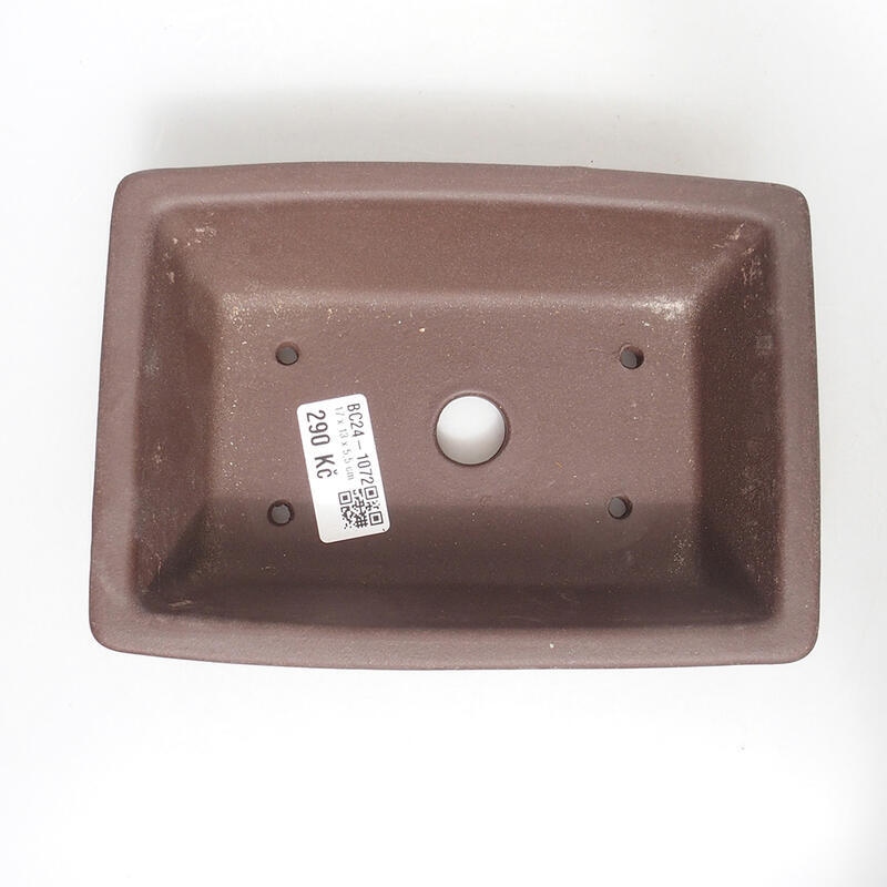 Bonsai bowl 17.5 x 12.5 x 6 cm, color brown