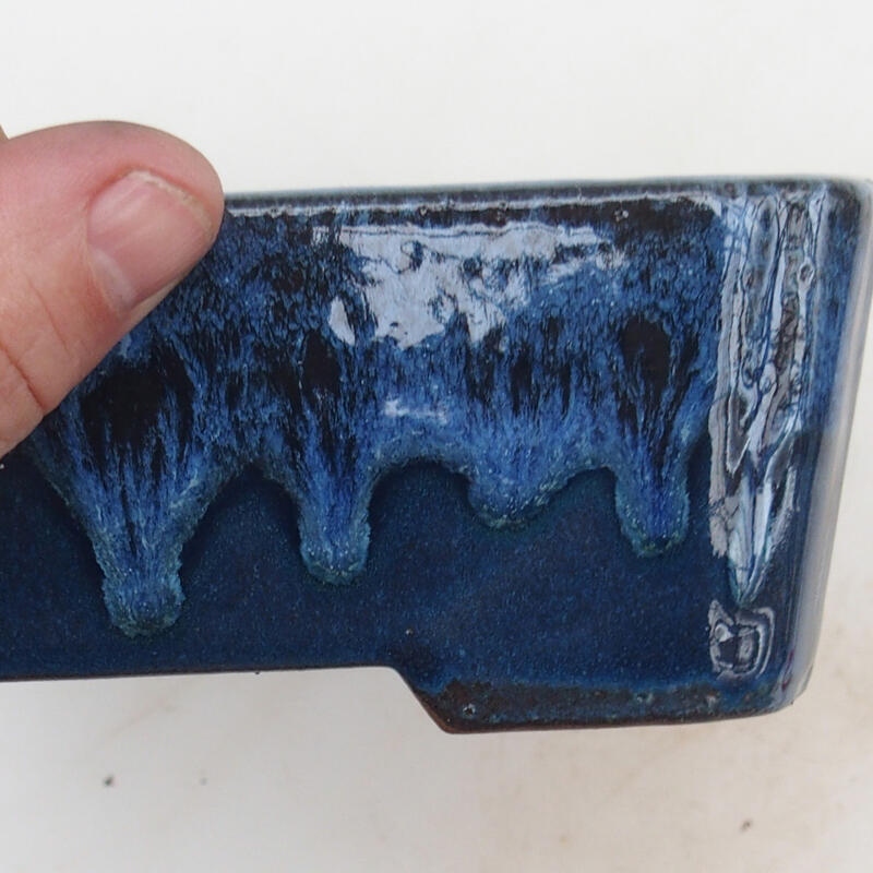 Bonsai bowl 17.5 x 13 x 6 cm, color blue