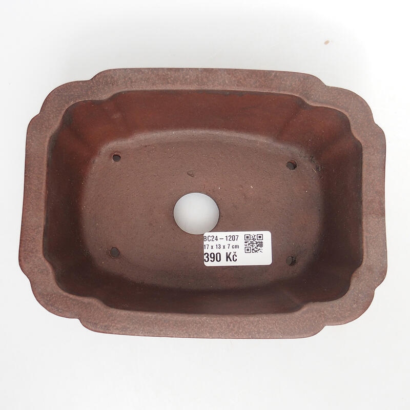 Bonsai bowl 17.5 x 13 x 7 cm, color brown