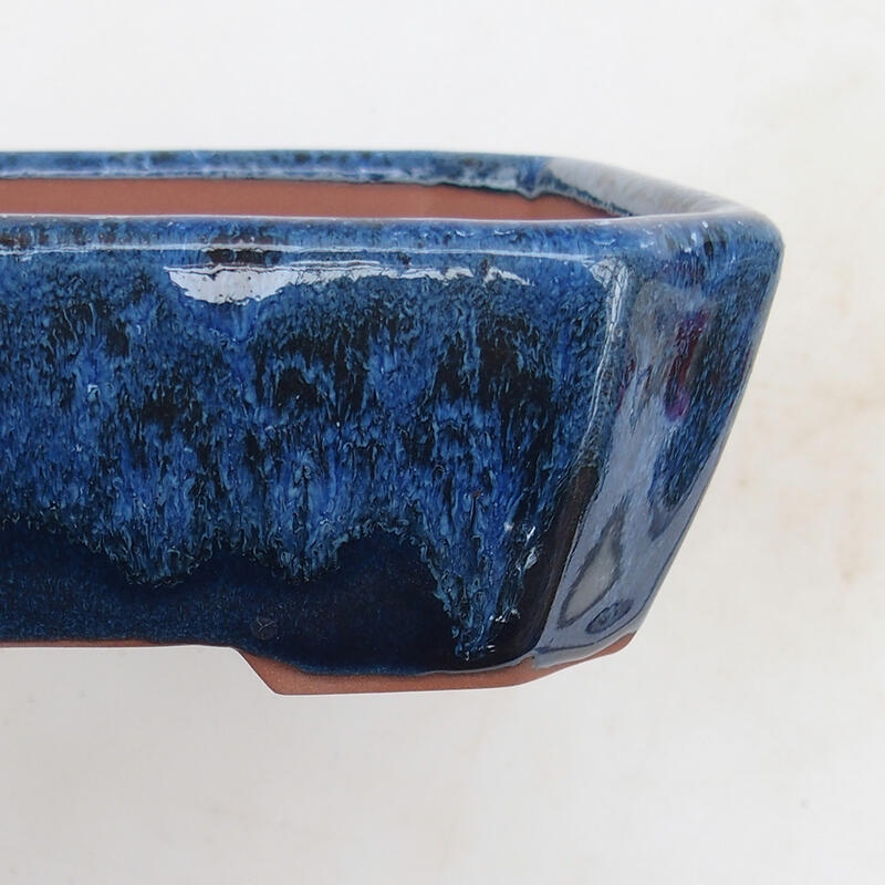 Bonsai bowl 17 x 14 x 5 cm, color blue