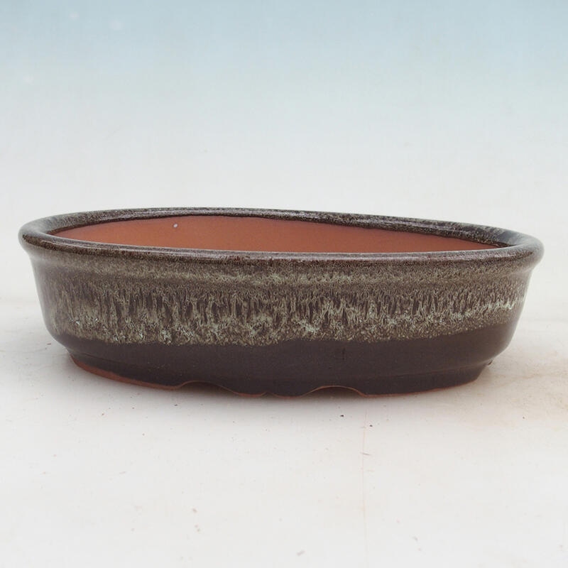 Bonsai bowl 18.5 x 15 x 4.5 cm, color brown