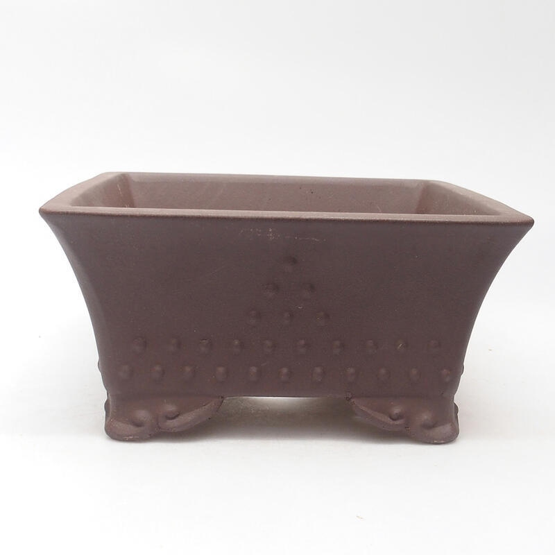 Bonsai bowl 18.5 x 18.5 x 9 cm, color brown