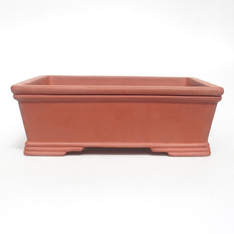 Bonsai bowl 18 x 14 x 6 cm, brick color