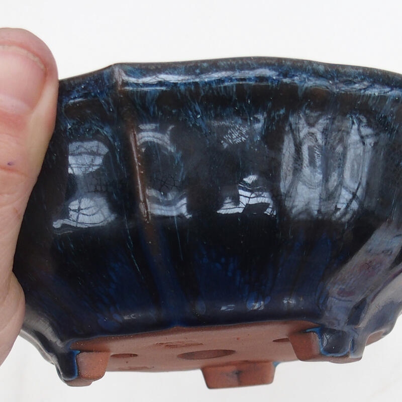 Bonsai bowl 18 x 18 x 6 cm, color blue