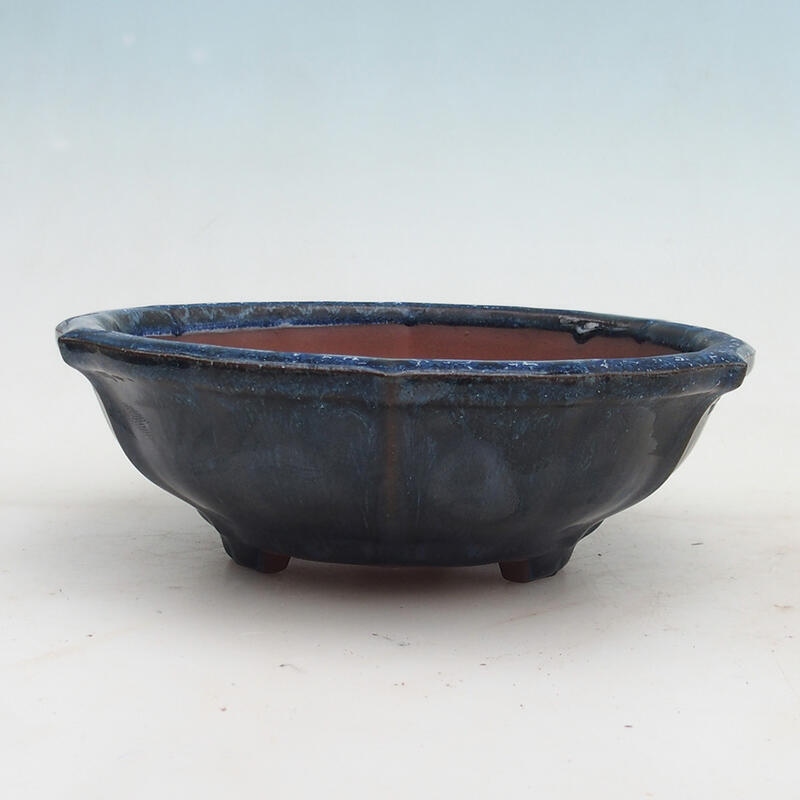 Bonsai bowl 18 x 18 x 6 cm, color blue