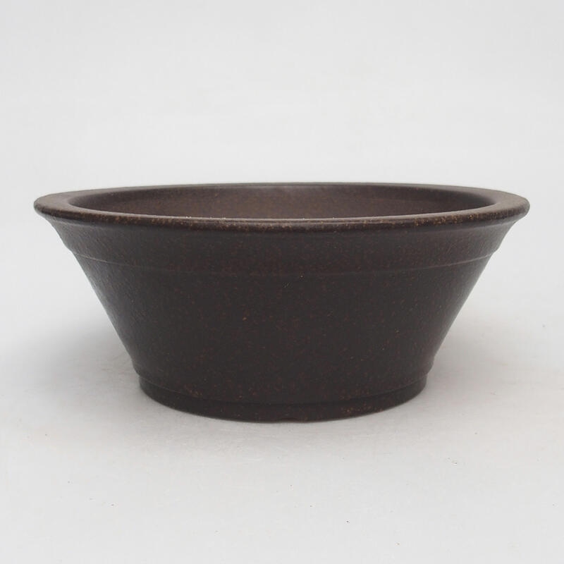 Bonsai bowl 18 x 18 x 7 cm, color brown ocher