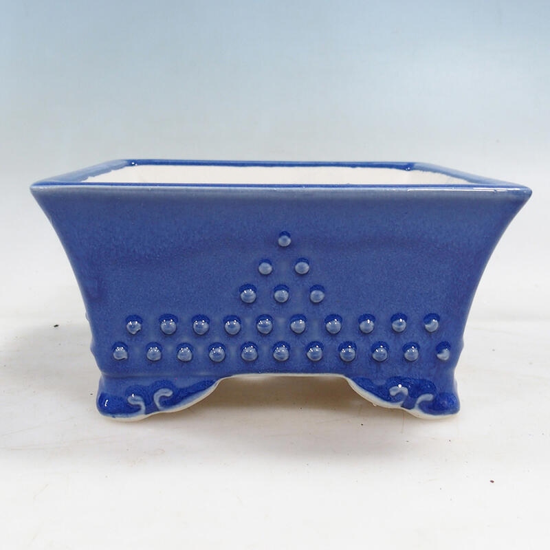 Bonsai bowl 18 x 18 x 9 cm, color blue