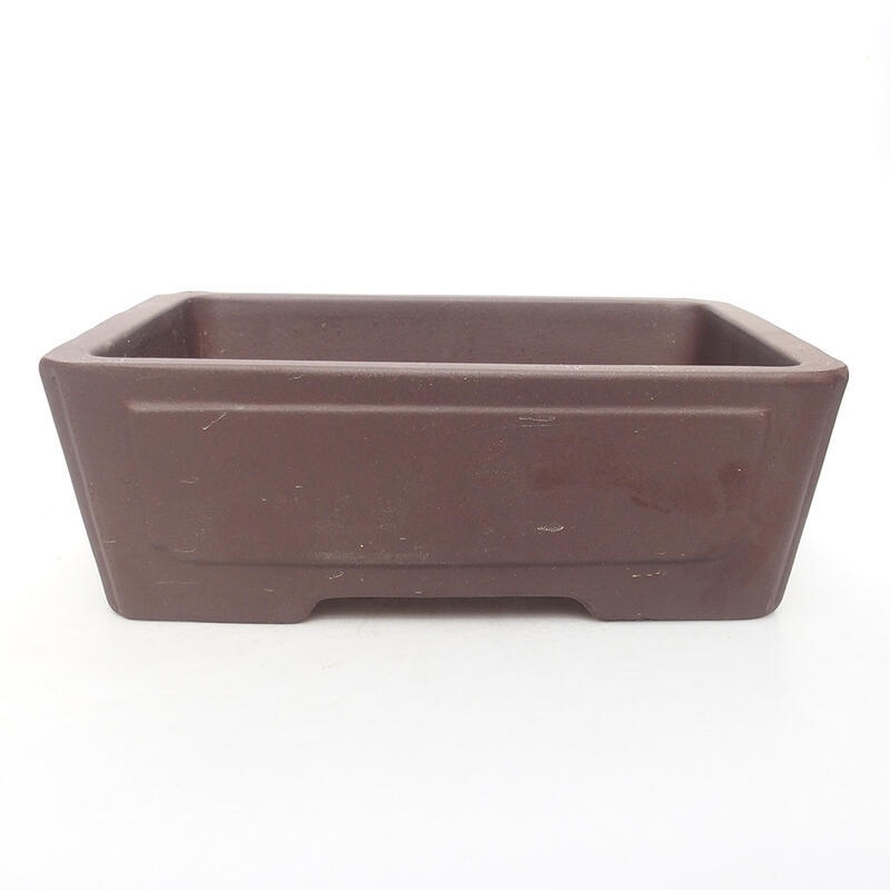 Bonsai bowl 19.5 x 14.5 x 6.5 cm, color brown