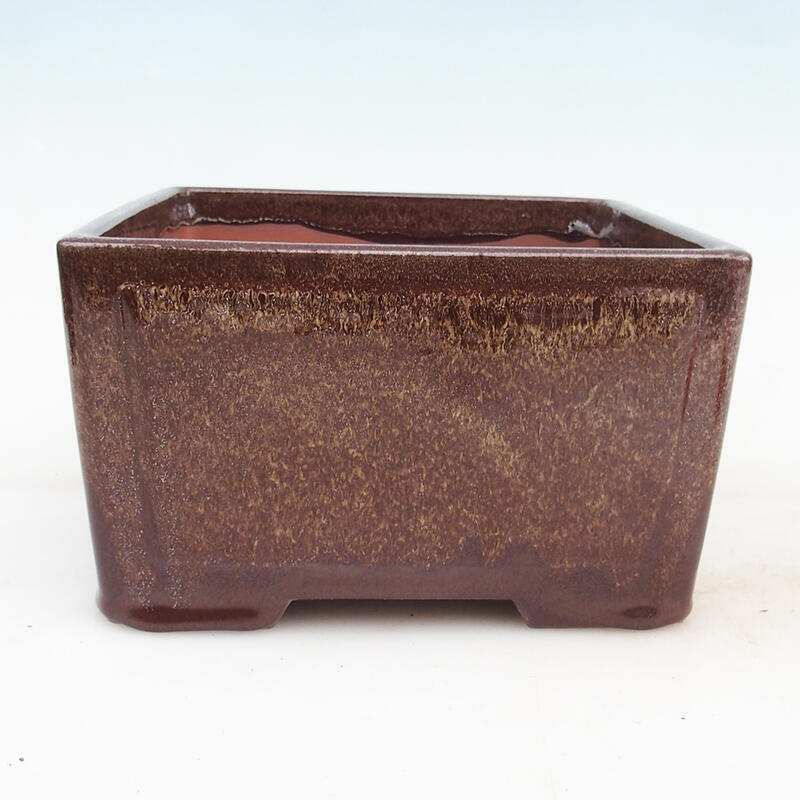 Bonsai bowl 19.5 x 19.5 x 10 cm, color brown