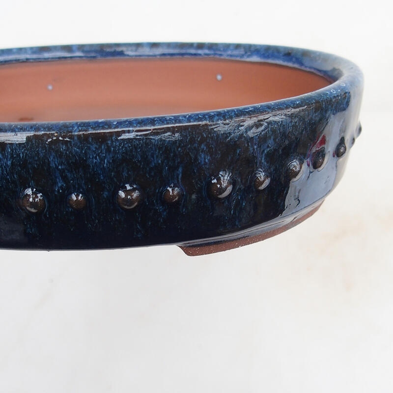 Bonsai bowl 19 x 15 x 4.5 cm, color blue