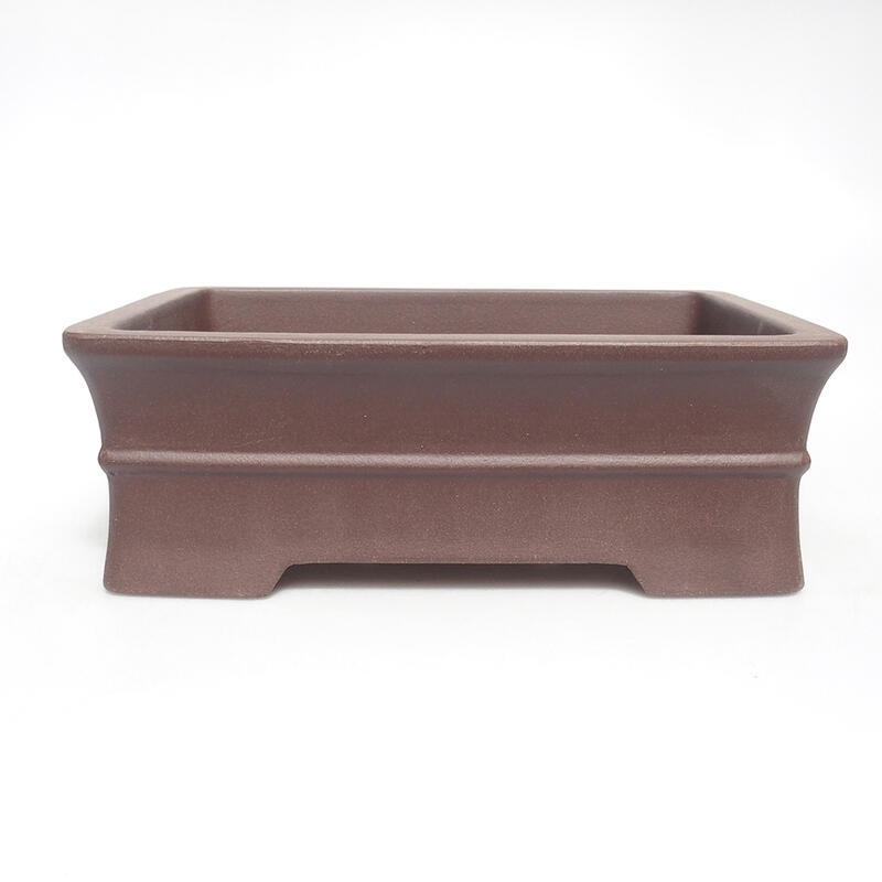 Bonsai bowl 20.5 x 15.5 x 7 cm, color brown