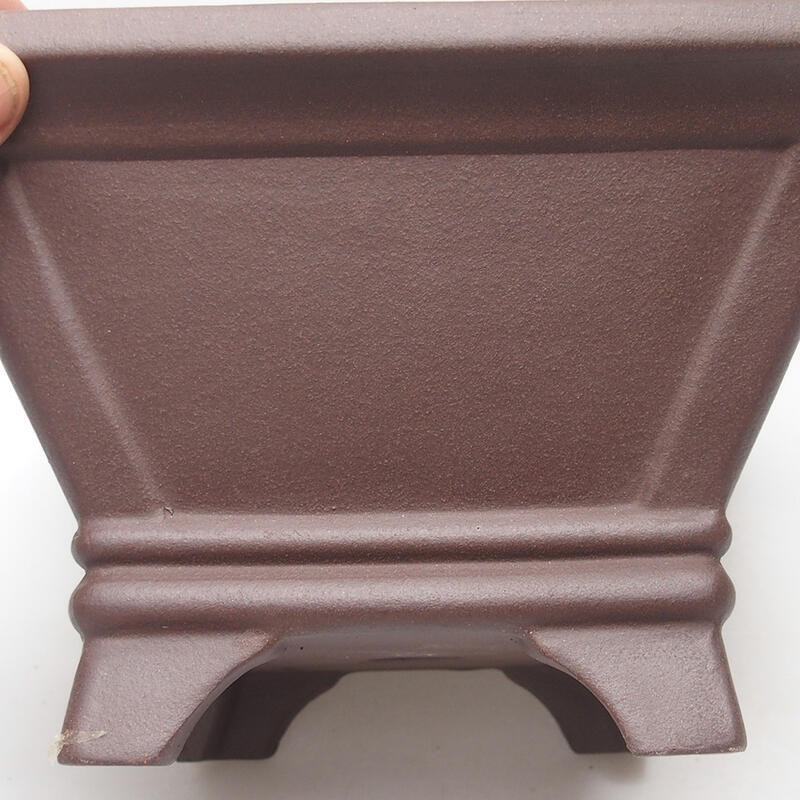 Bonsai bowl 20.5 x 20.5 x 11 cm, color brown