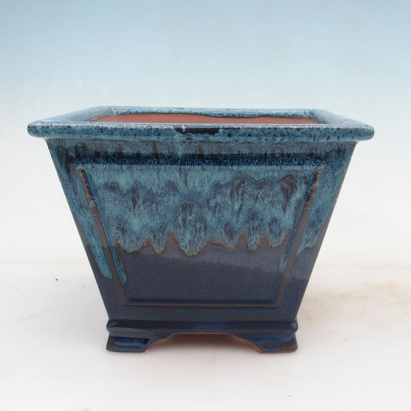 Bonsai bowl 20.5 x 20.5 x 15 cm, color blue