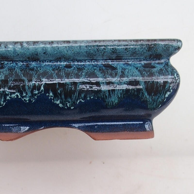 Bonsai bowl 20.5 x 20.5 x 5.5 cm, color blue