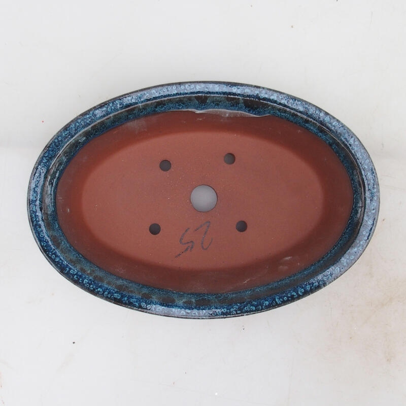 Bonsai bowl 21 x 14 x 5 cm, color blue-green