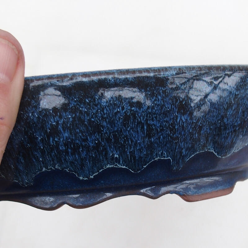 Bonsai bowl 21 x 17 x 5 cm, color blue