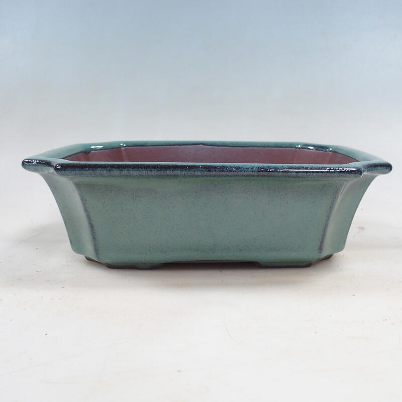 Bonsai bowl 21 x 17 x 6.5 cm, color green