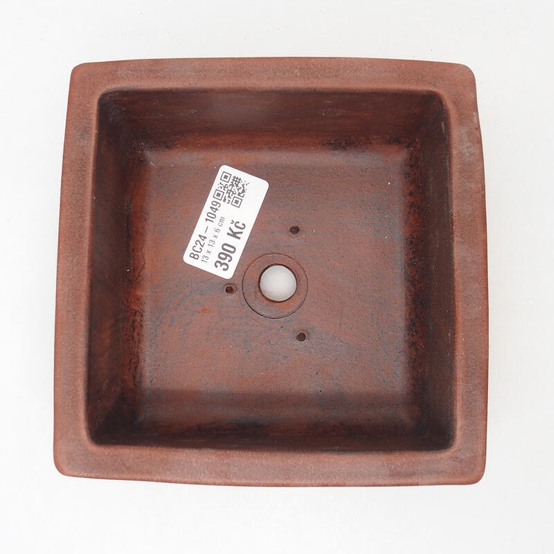 Bonsai bowl 13 x 13 x 11 cm, color brown