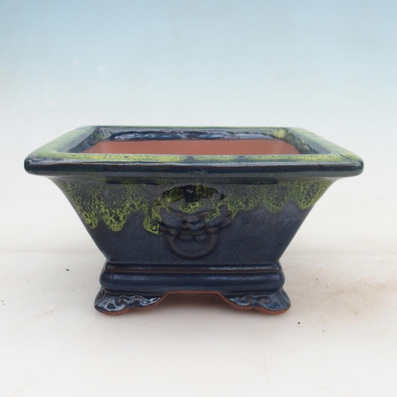 Bonsai bowl 21 x 21 x 11 cm, color blue