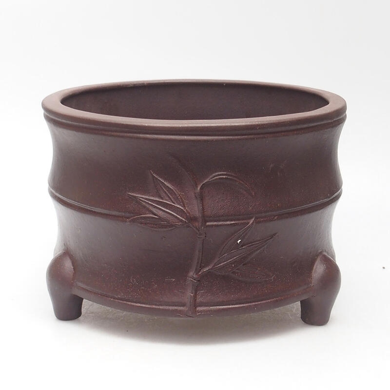 Bonsai bowl 21 x 21 x 14 cm, color brownish black