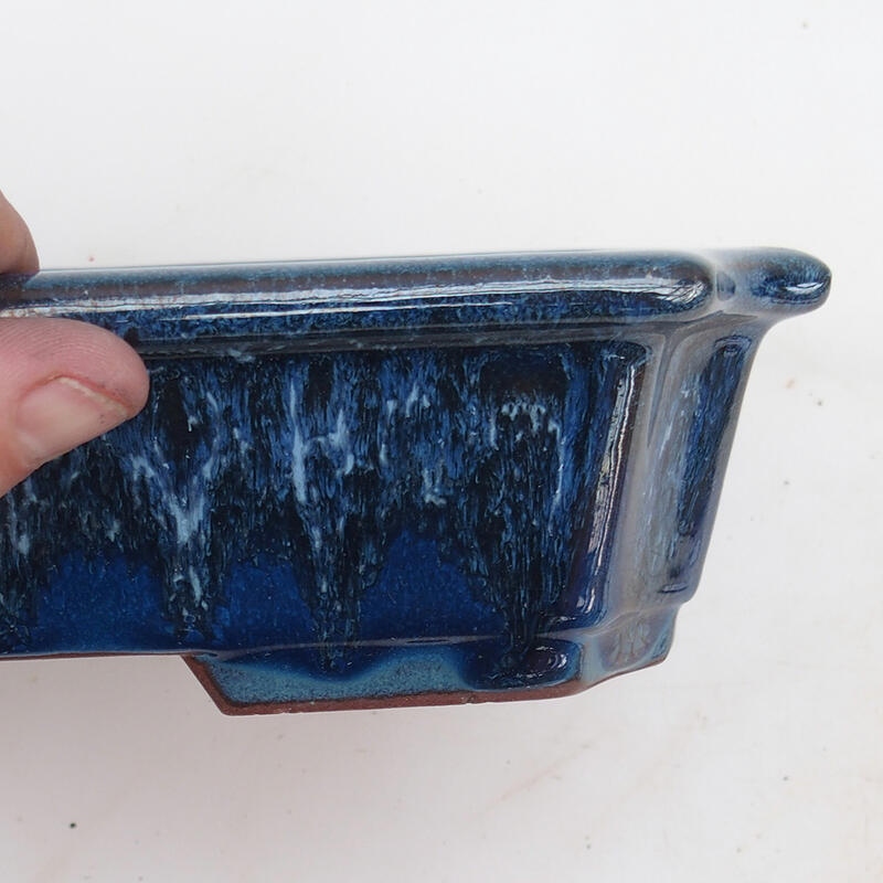 Bonsai bowl 22 x 17 x 5.5 cm, color blue