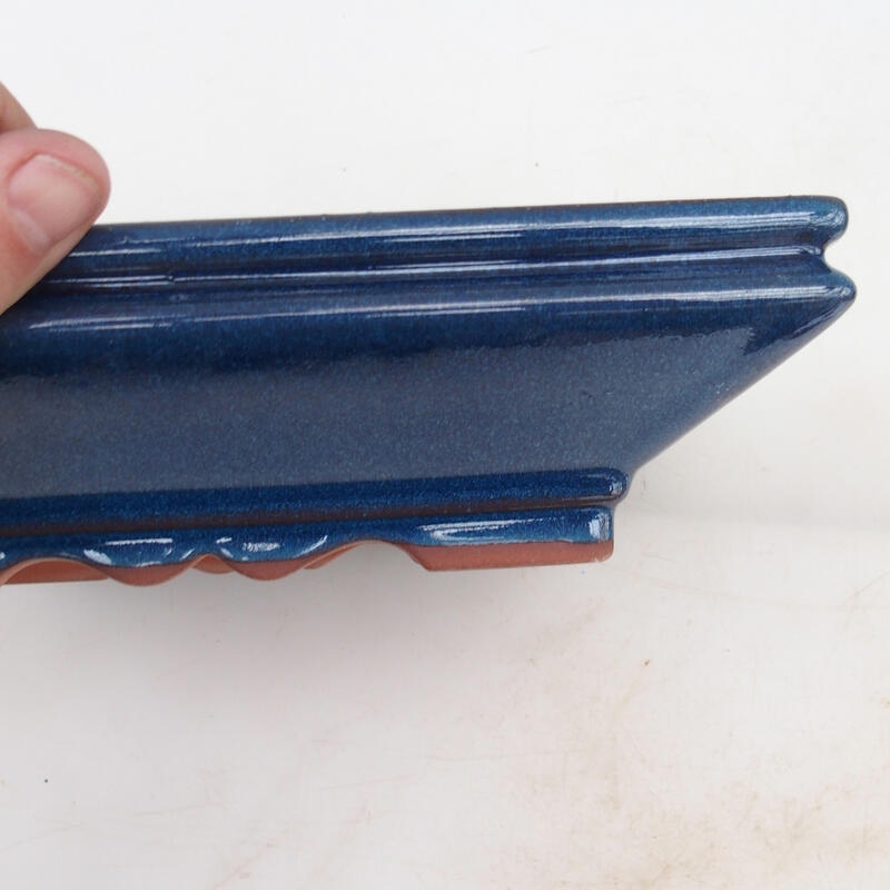 Bonsai bowl 22 x 17 x 5.5 cm, color blue