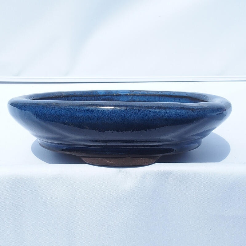 Bonsai bowl 22 x 22 x 5.5 cm color blue