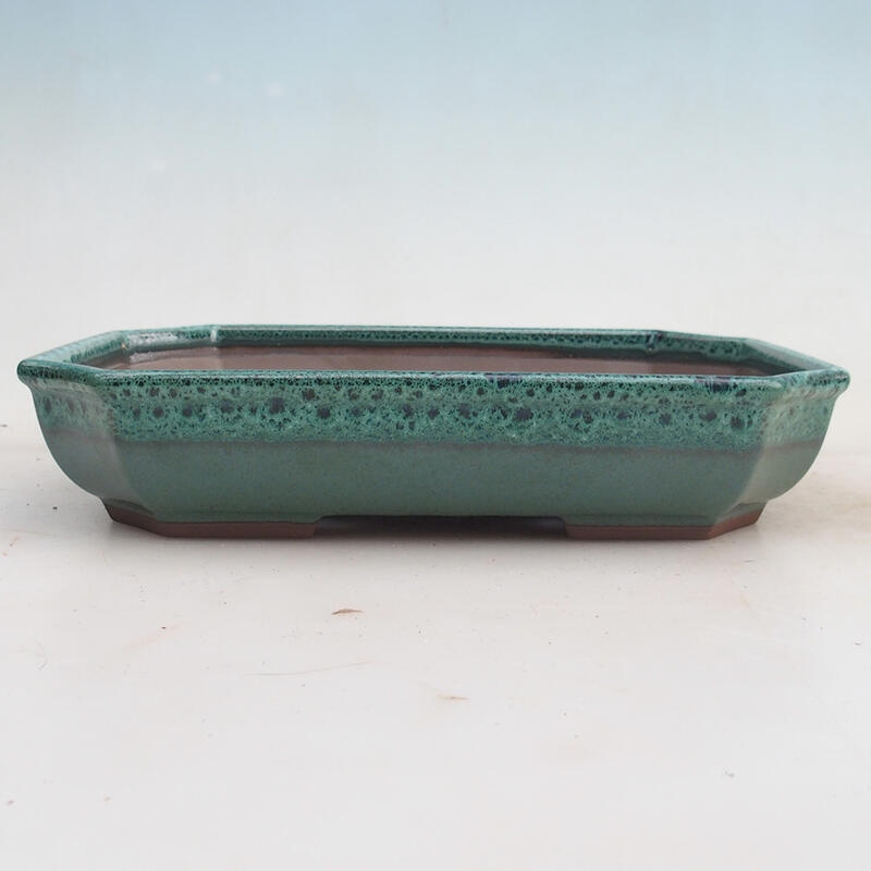 Bonsai bowl 23 x 17.5 x 4.5 cm, color green