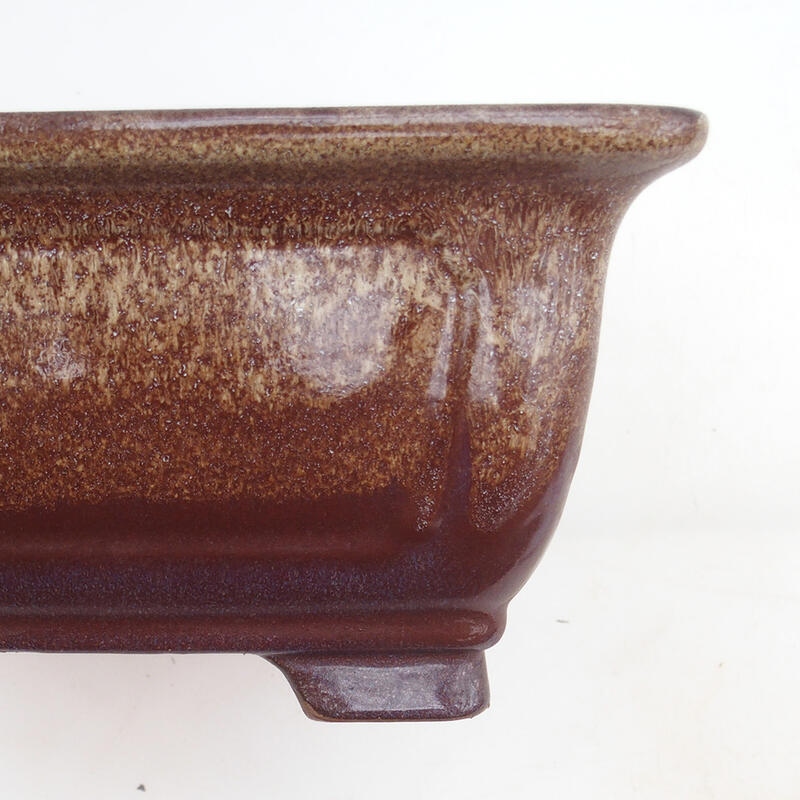 Bonsai bowl 23 x 23 x 10.5 cm, color brown