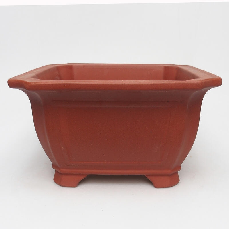 Bonsai bowl 23 x 23 x 13 cm, brick color