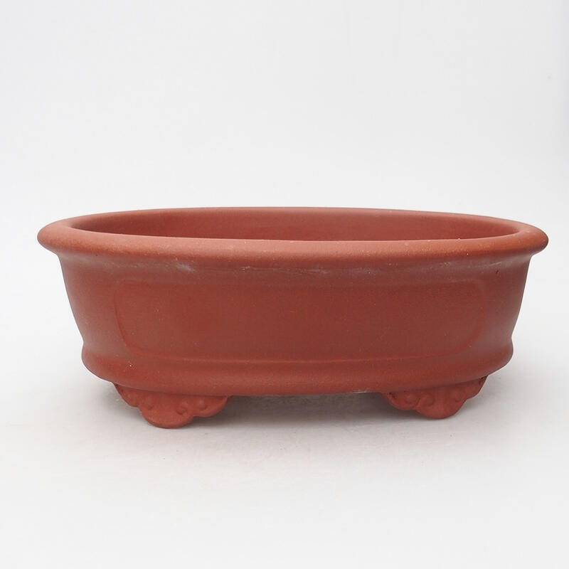 Bonsai bowl 24 x 18 x 8 cm, brick color