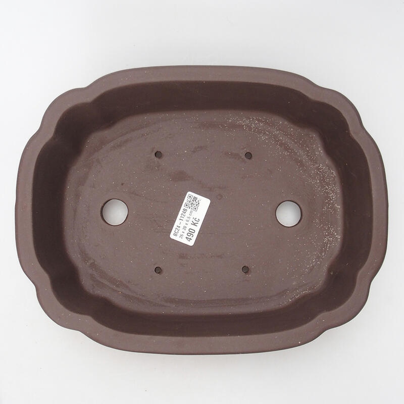 Bonsai bowl 25.5 x 20 x 6 cm, color brown