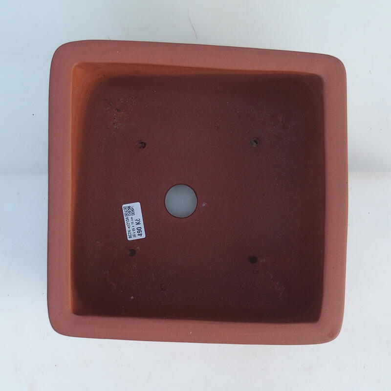 Bonsai bowl 26 x 26 x 15 cm, brick color