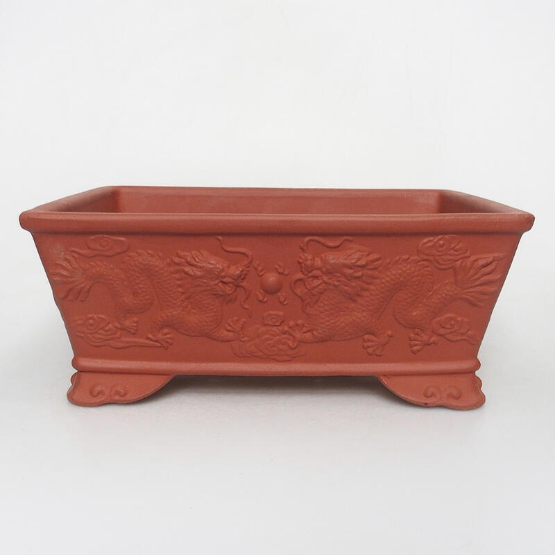 Bonsai bowl 27.5 x 21 x 11 cm, brick color