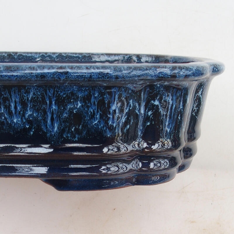 Bonsai bowl 27 x 21 x 6.5 cm, color blue