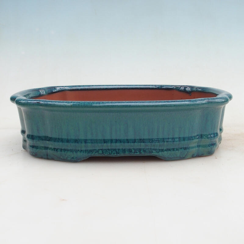 Bonsai bowl 27 x 21 x 6.5 cm, color green