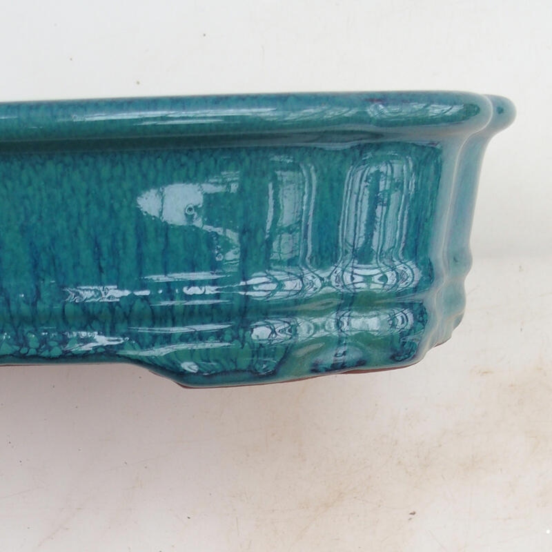 Bonsai bowl 27 x 21 x 6.5 cm, color green