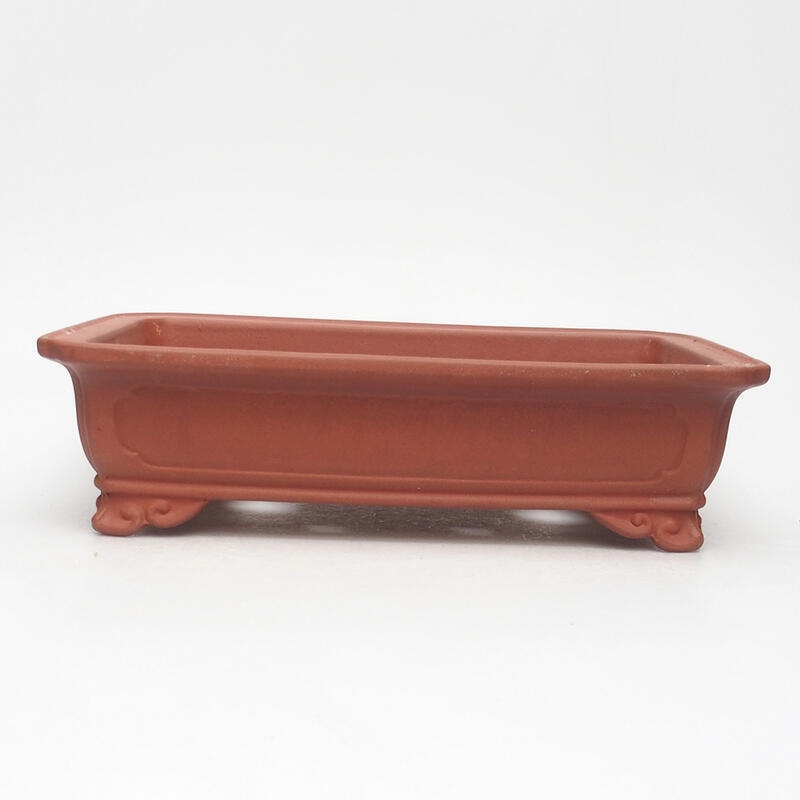 Bonsai bowl 28 x 18 x 7.5 cm, brick color